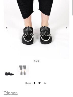 Trippen Black Fringe Moccasin Loafers